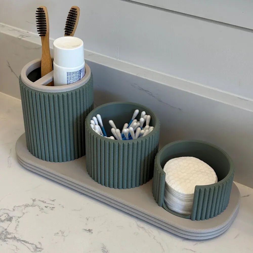 Vanity Organizer Set, Bathroom Countertop Organizer, Makeup and Skincare Storage